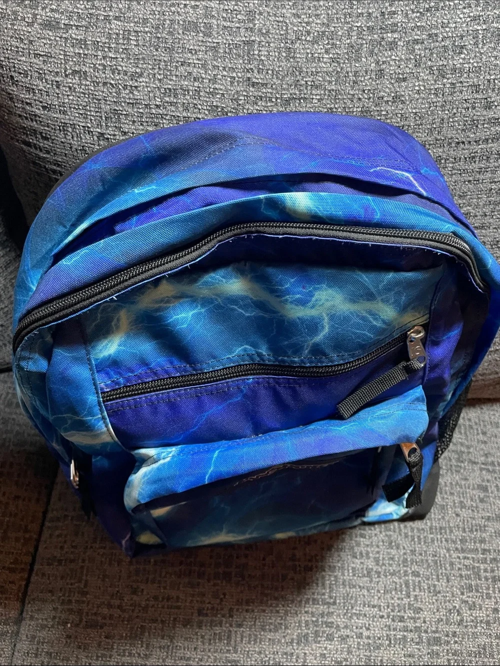 Jansport Blue Lightning Print Backpack